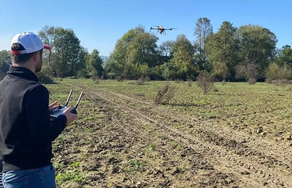 Düzce’de Dronla Mera Tohumlama