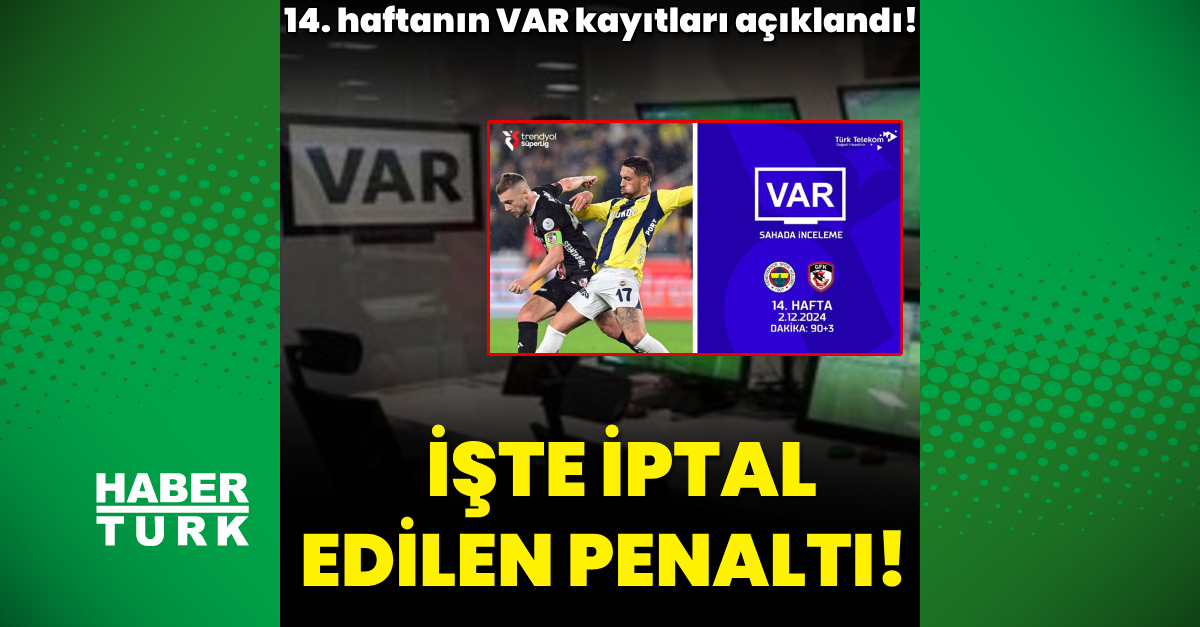 Süper Lig’de 14. haftanın VAR kayıtları açıklandı!